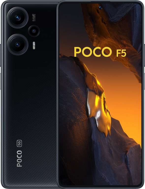 POCO F5, Negro, 256GB, 12GB RAM, 6.67" FHD+ AMOLED DotDIsplay, Snapdragon 7+ Gen 2, 5000mAh, Android [DESDE APP]
