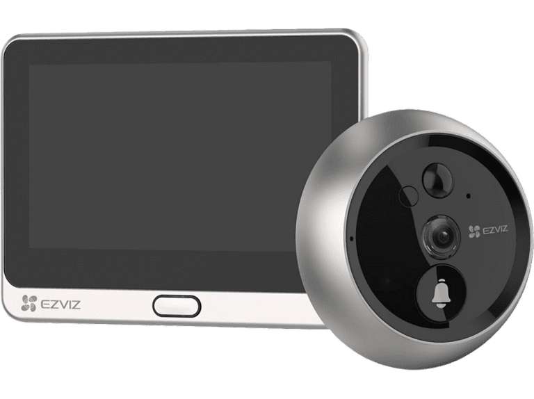 Mirilla inteligente - Ezviz DP2C, FHD, 4.3", Wi-Fi, Videoportero, Visión nocturna, Gris