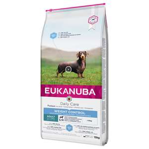 Eukanuba Daily Care Control de Peso Adulto Razas Pequeñas y Medianas - 2 x 15 kg - Pack Ahorro