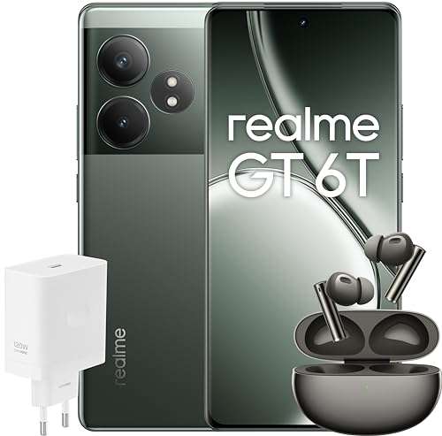 Realme GT 6T 5G - 8/256GB, 6.78" AMOLED, 120Hz, SD 7+ Gen 3, 5500mAh + Buds Air 6 + SUPERVOOC 120W[338€ devolviendo regalos] - Smartphone 5G