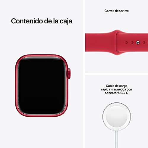 Apple Watch Series 7 (GPS+ Cellular, 45mm) Reloj Inteligente con Caja de Aluminio (Product) Red