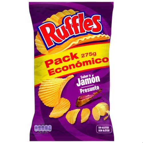 Ruffles Jamon Patatas Fritas, Pack Económico 275g
