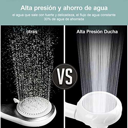 Alcachofa de ducha con filtro, alta presion 6 modos de chorro por