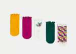 5 pares calcetines cortos fantasía multicolores Niña