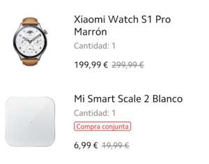 Xiaomi Watch S1 Pro + Xiaomi smart scale (149€ con mi points)