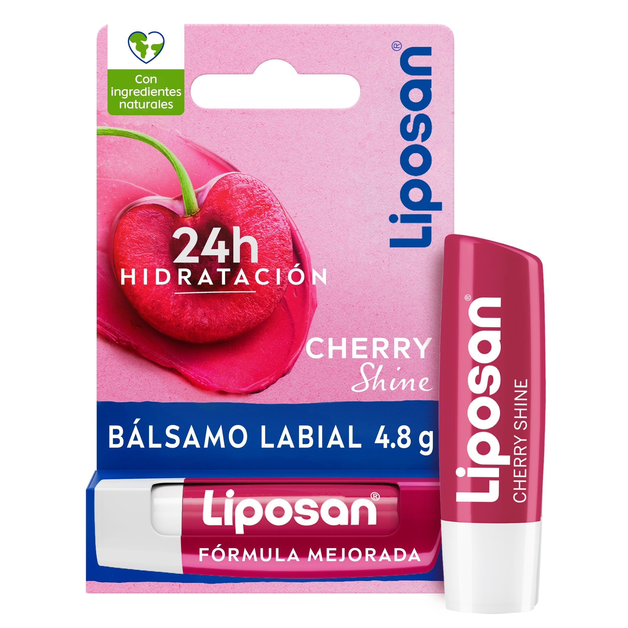 Liposan Cherry Shine (2 x 4,8 g), cacao de labios con olor a cereza