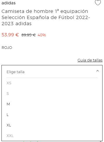 ADIDAS Camiseta de hombre 1ª equipación Selección Española de Fútbol 2022-2023