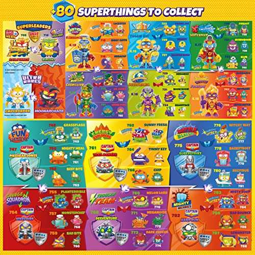 SUPERTHINGS Serie Rescue Force – Caja con 50 Sobres. Cada sobre Contiene 1 SuperThing sorpesa y 1 Checklist