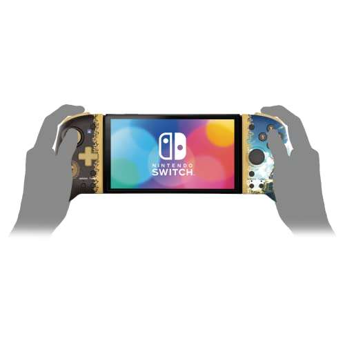 HORI - Split Pad Pro (Zelda - Nueva Edición Tears of the Kingdom) para Nintendo Switch y Modelo OLED (Licencia oficial)