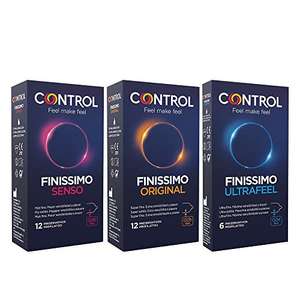 Control Sensibilidad Pack de Preservativos: Finissimo Senso, Original and Ultrafeel, 30 Condones, 3 Cajas