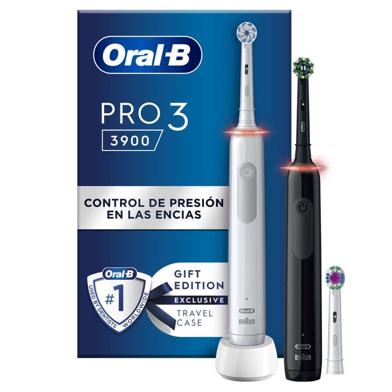 Oral-B Pro 3 3900 Dual Cepillos De Dientes (pack 2 cepillos) [Cupón Para Nuevos Usuarios]