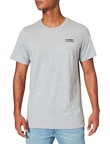 Tommy Jeans TJM Regular Corp Logo C Neck Camiseta para Hombre 100% Algodon
