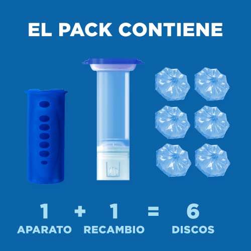 3x Pato Discos Activos Marine - Aplicador WC con Recambio (3x6 Discos) - Limpia y Perfuma el Inodoro. 2'12€/ud