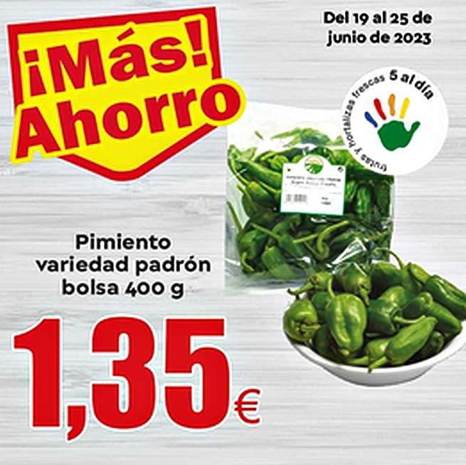 Pimiento variedad Padrón bolsa 400g Origen: España (Galicia)