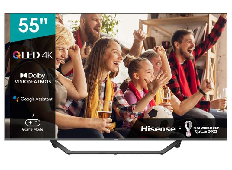 TV QLED 139,7 cm (55") HISENSE 55A7GQ, 4K UHD, Smart TV + CUPÓN DE 80,82€ + 50€ CASHBACK