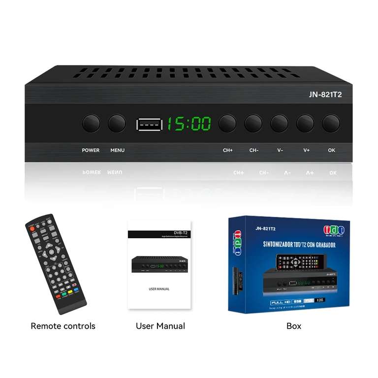 DVB T2 TDT HD TV receptor España (desde web)