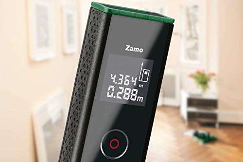Bosch medidor láser Zamo en caja prémium (medición fácil y precisa hasta 20 m, 3.ª gen., con función de adaptador)