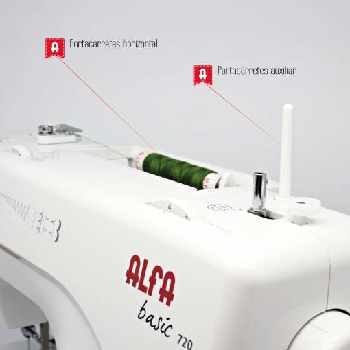 Máquina de Coser Alfa 720 Brazo Libre y potencia para coser tela vaquera
