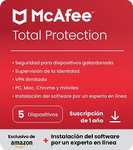 McAfee antivirus para 5 dispositivos