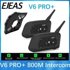 EJEAS-intercomunicador V6 PRO +/PLUS para casco de motocicleta