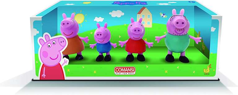 Comansi Set Colección Peppa Pig - 4 Figuras: Peppa, George, Mama y Papa