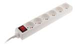 Zenitech - Bloque de 6 Enchufes 16A 2P+T con Interruptor, Regleta Compacta, Longitud 1 m