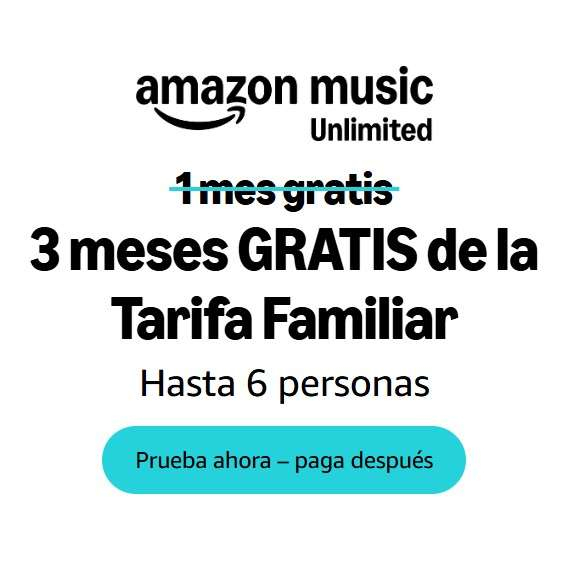 3 Meses GRATIS de Amazon Music