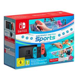 Nintendo switch + nintendo switch sports + cinta de la pierna + suscripción 3 meses nintendo switch online [263€ Nuevos]