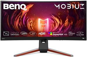 BenQ MOBIUZ EX3415R Monitor Curvo Gaming (34 pulgadas, IPS, Ultrawide, 2K, 144 Hz, 1ms, HDR 400, FreeSync Premium Pro, control remoto)