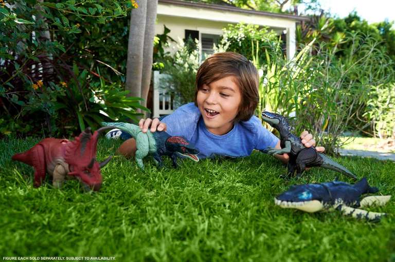 Mattel Jurassic World Wild Roar Dryptosaurus Dinosaurio de juguete con sonidos, +4 años (HLP15)