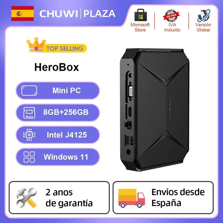 Mini PC Chuwi Herobox 8GB/256GB SSD - Desde España
