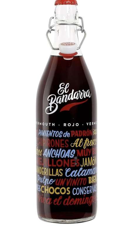 El Bandarra Rojo Vermut 100 cl. Botella de 1 litro