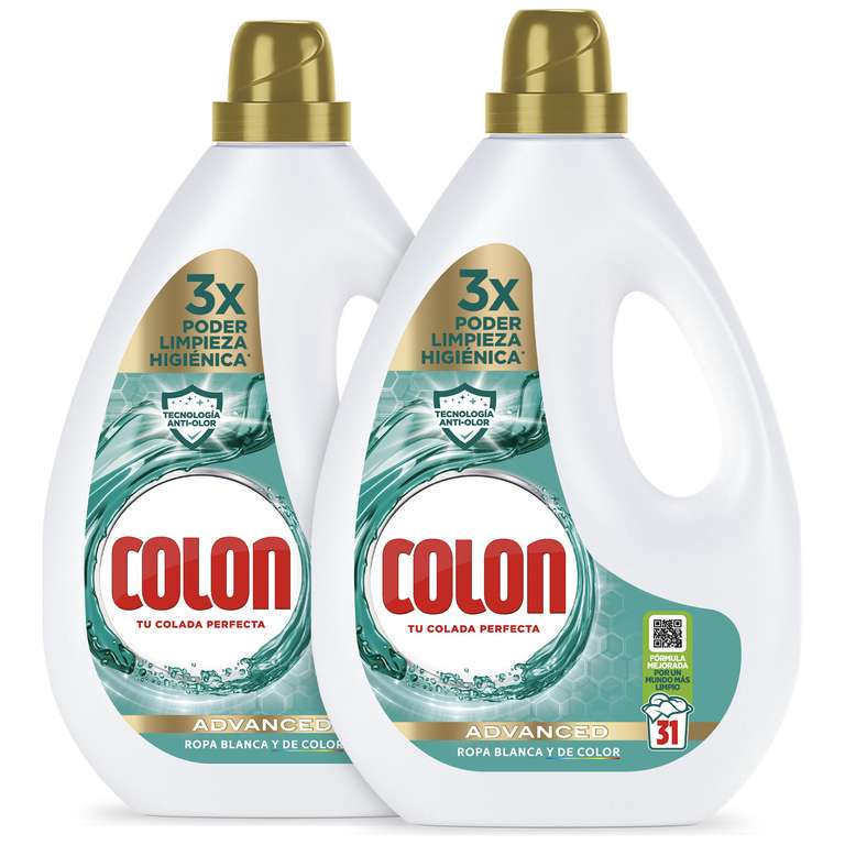 Colon Higiene Detergente para la ropa Gel 62 lavados (2x31 lavados)