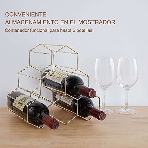 FOMANSH Botellero de Vino apilable de Metal,Soporte para Estante para Botellas de Vino,Almacenamiento de Vino
