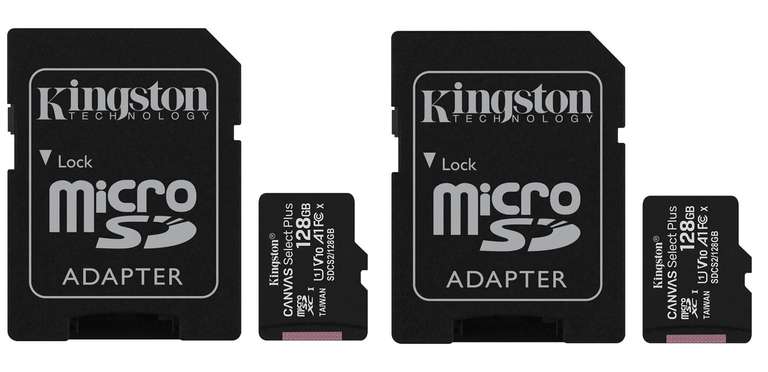 2x Micro SD Kingston 128GB con adaptador