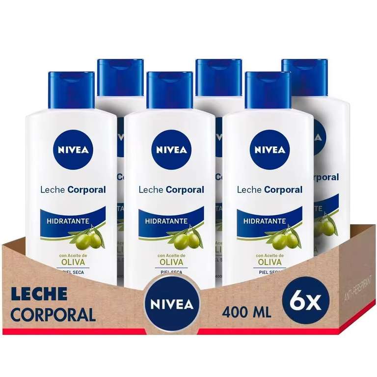 NIVEA Pack ahorro - Leche Corporal Aceite de Oliva 400ml - 6 unidades