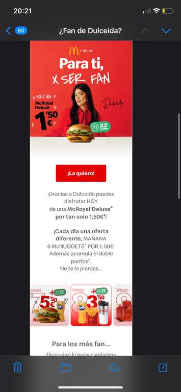 Bebida + patatas + termo Oferta McDonald’s viernes 8