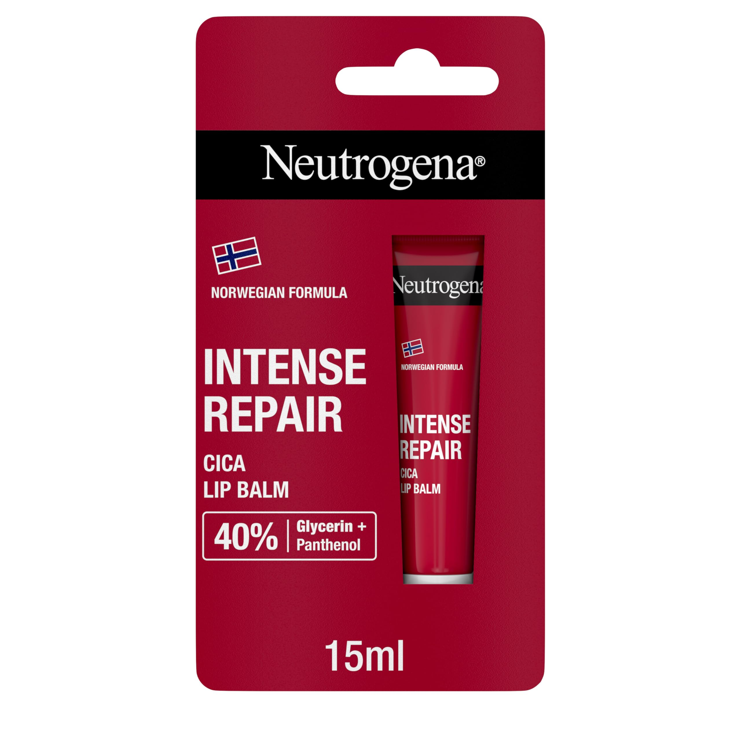Neutrogena Bálsamo Labial CICA Reparación Intensa, 15 ml