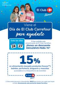 Dia del Club Carrefour 15% acumulable