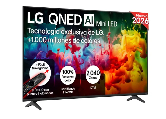 LG 55QNED7EB3C MiniLED 55" (Smart TV de 139,7 cm con tecnología MiniLED, procesador de alta gama α7 AI Gen9, 4K UHD, AI Sound Pro y Dolby)