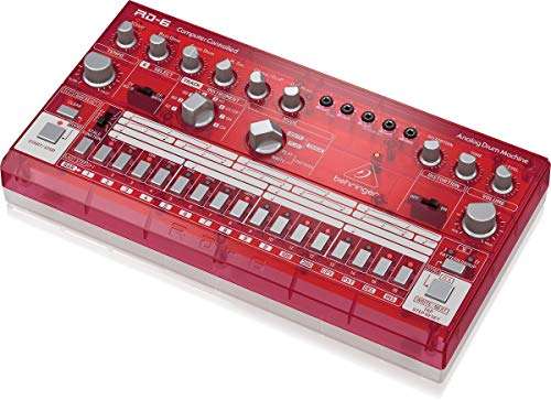 Caja de ritmos Behringer RD-6-SB analógica clásica con 8 sonidos de batería, secuenciador de 16 pasos y efecto de distorsión