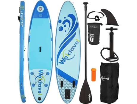 Conjunto de Paddle Surf WAKTAVEL Azul (305x76x15cm)