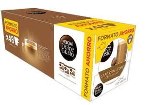 Cápsulas monodosis - Dolce Gusto Café con leche, Pack de 3 cajas de 16 cápsulas (48 en total) (0,22 cents/cap.)