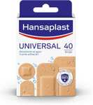 Hansaplast Universal 40 surtido (4 tamaños), apósitos resistentes al agua que repelen la suciedad