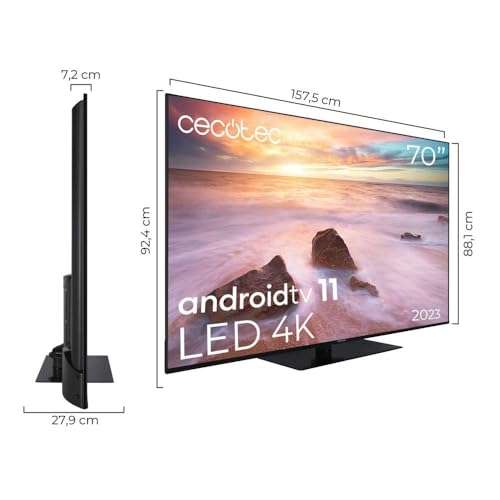 Ofertón!: Esta smart TV Cecotec de 70 pulgadas tiene resolución 4K y está  rebajada más de 100€
