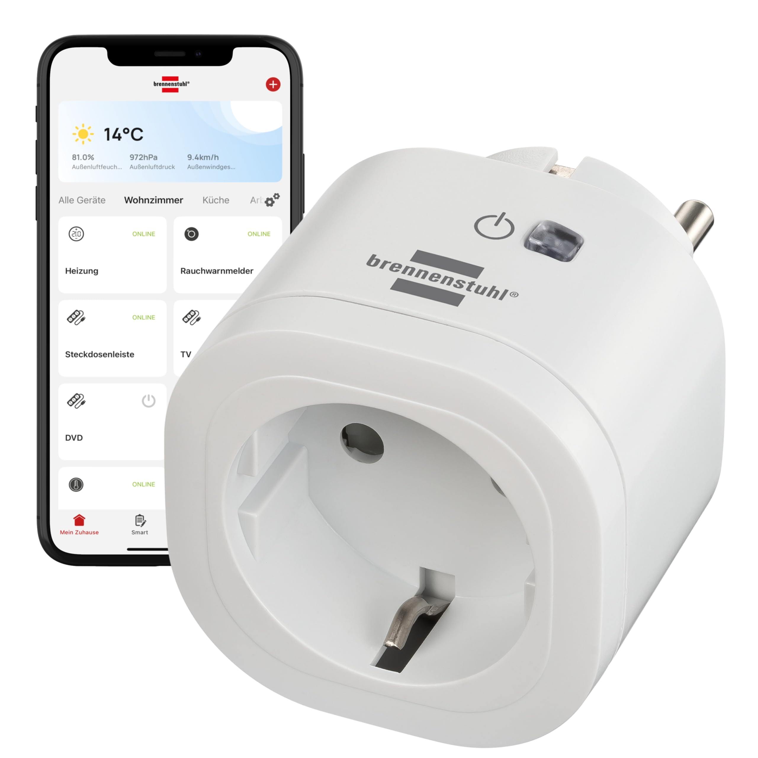 Enchufe Inteligente WiFi – Control por App y Voz, Temporizador y Compatible con Alexa y Google Assistant