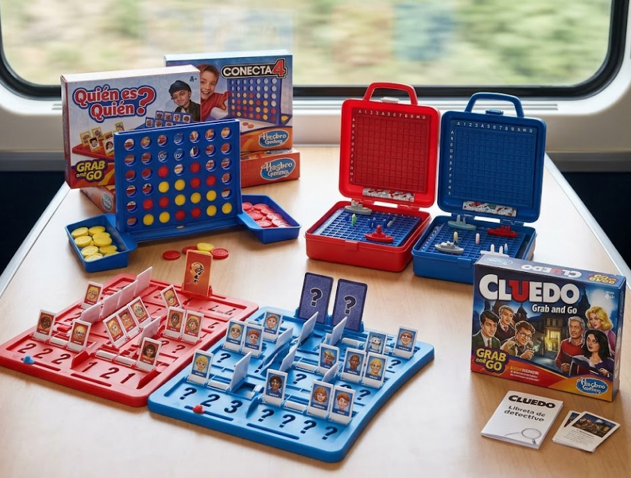 Juegos de Mesa Viaje Hasbro Grab and Go (Conecta 4, Quien es Quien y Hundir la Flota 7,99€, Cluedo 8,99€, estuche portátil)