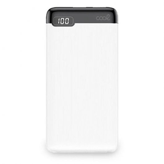 COOL Slim Power Bank 10.000 mAh Blanco – Batería Externa Universal Doble Puerto USB para Móviles, Tablets y Dispositivos Electrónicos