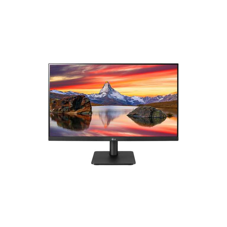 Monitor LG 24MP400-B (versión 2023) de 23.8" FHD, IPS, 5ms, 60Hz, Anti-reflejos, AMD FreeSync, SuperResolution+ en color negro.