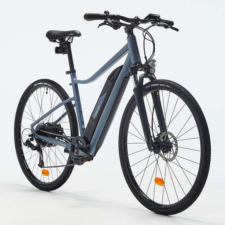 Bicicleta Eléctrica Trekking Riverside 520 E Gris / Azul